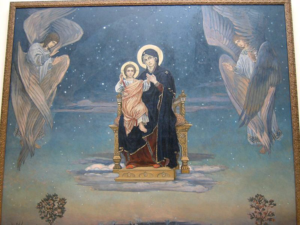 Vicktor Vasnetsov, Russian Museum. The seraphim levitate on either side of the Throne of Jesus dans immagini sacre gentle13