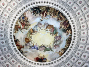 THE U.S. CAPITOL AND THE TEMPLE IN MAN