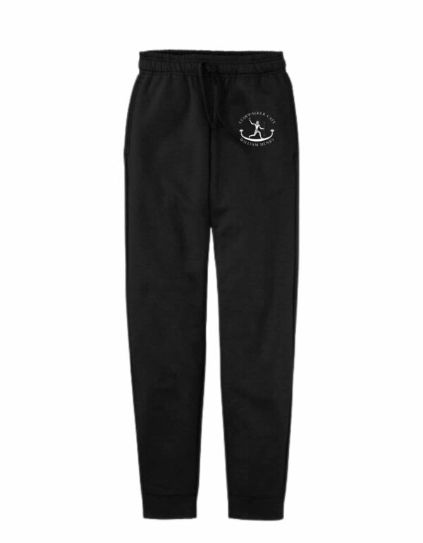 Black Starwalker Cafe sweatpants with logo and drawstrings